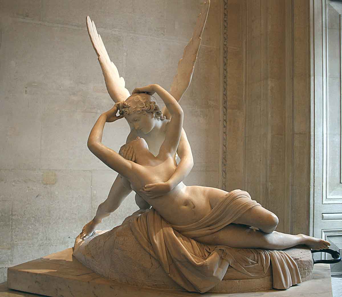 canova psyche revived by cupids kiss sculpture