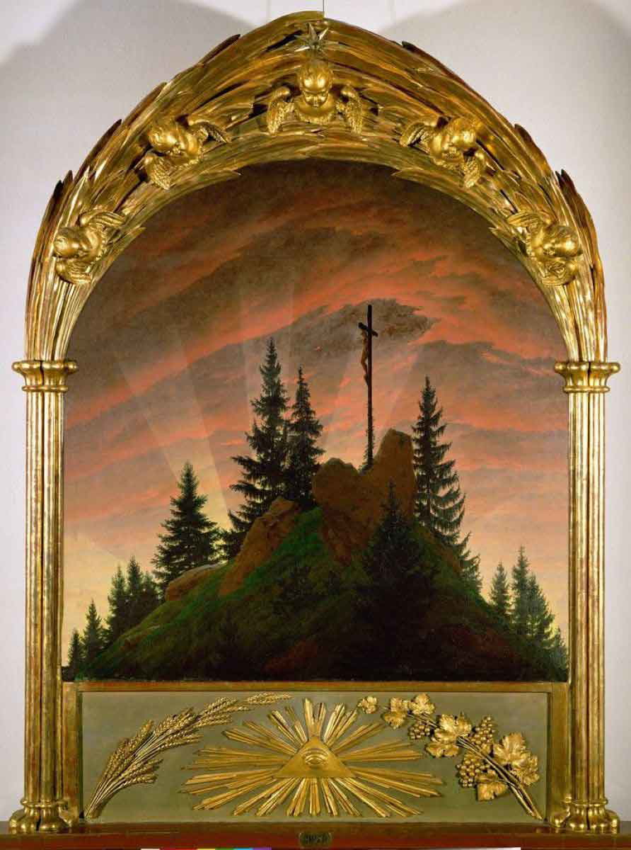 caspar david friedrich cross mountains painting