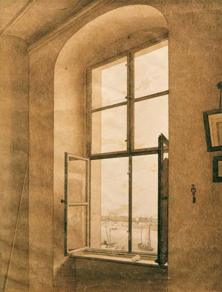 caspar david friedrich view from artists studio