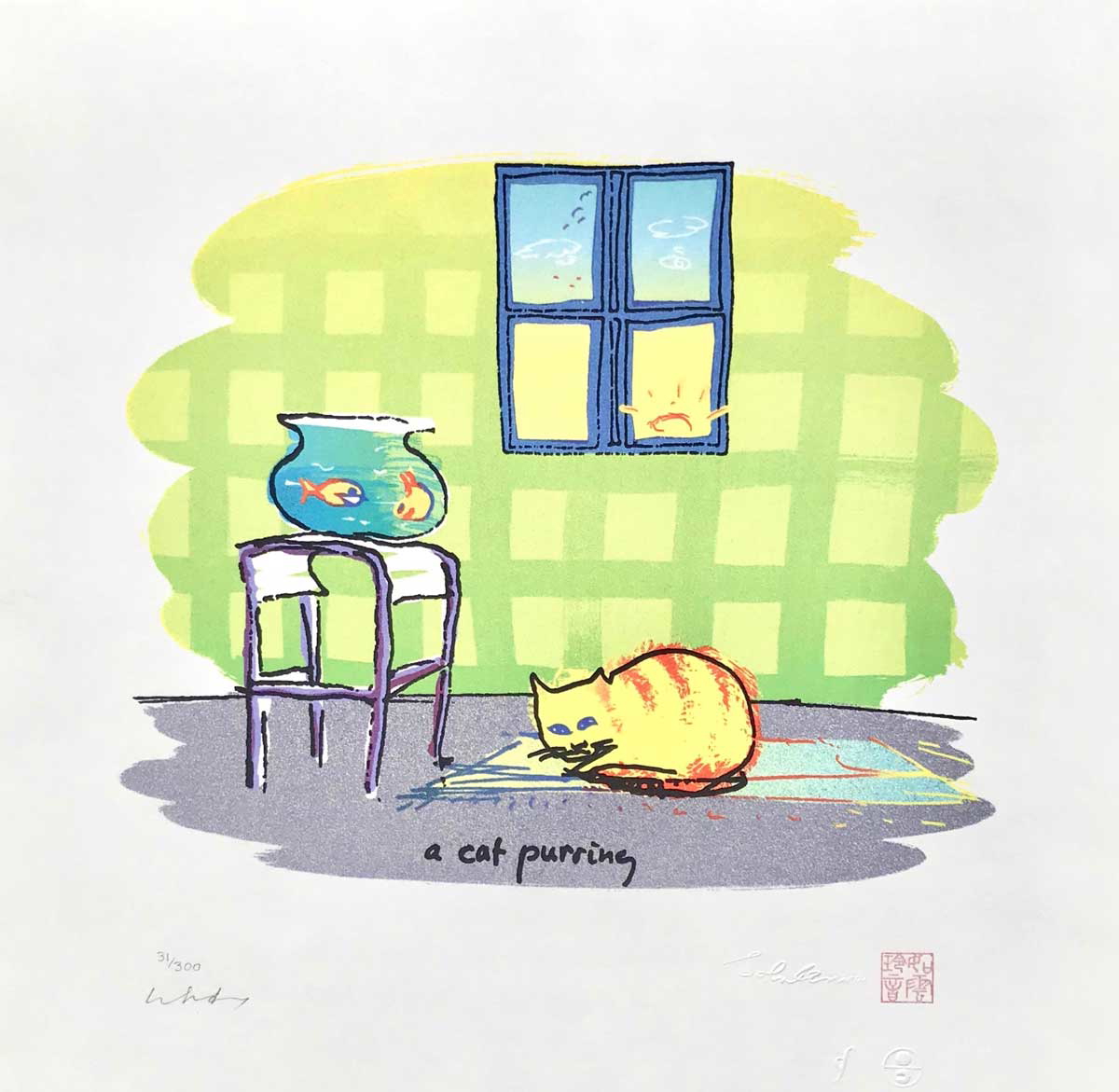 cat purring john lennon