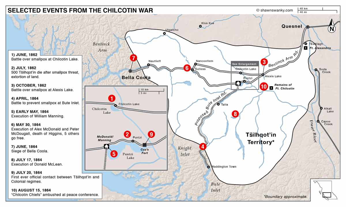 chilcotin war map first nations canada