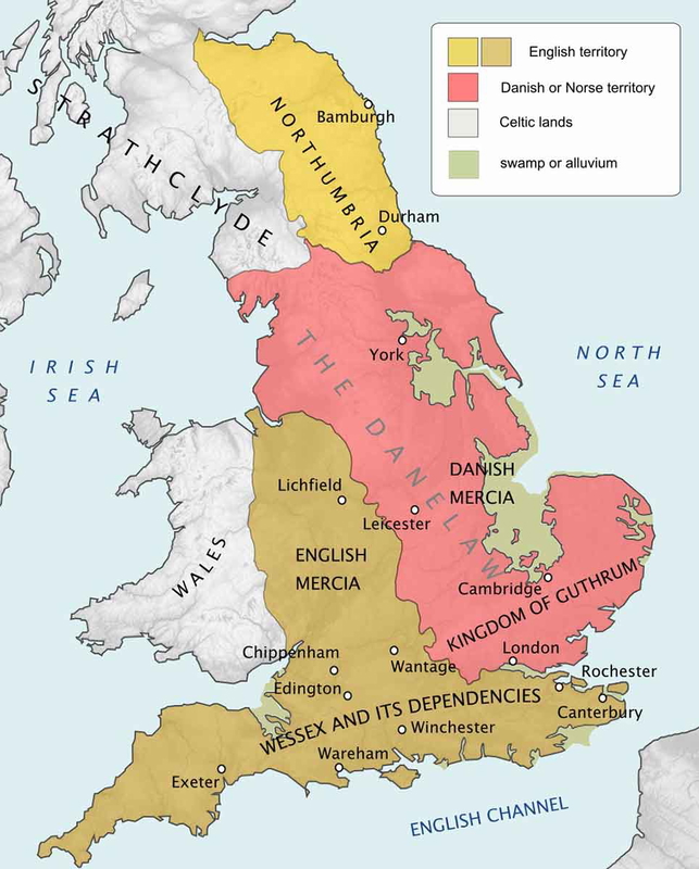 England in 878 CE. Image: Wikimedia Commons