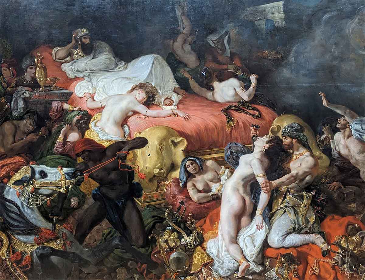 euge╠Çne delacroix death of sardanapalus painting