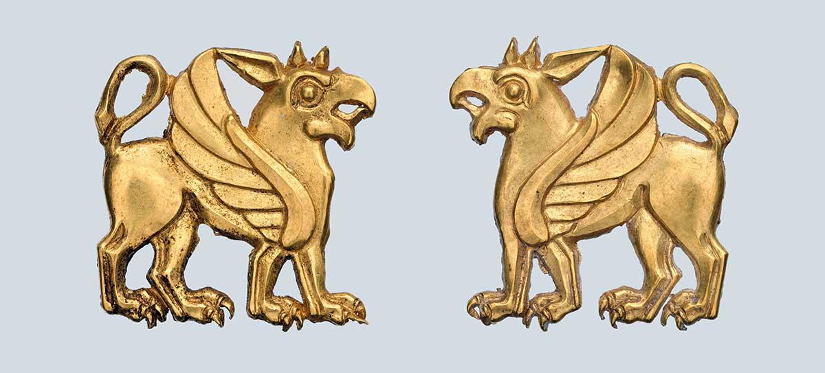 gold ornament scythian griffin