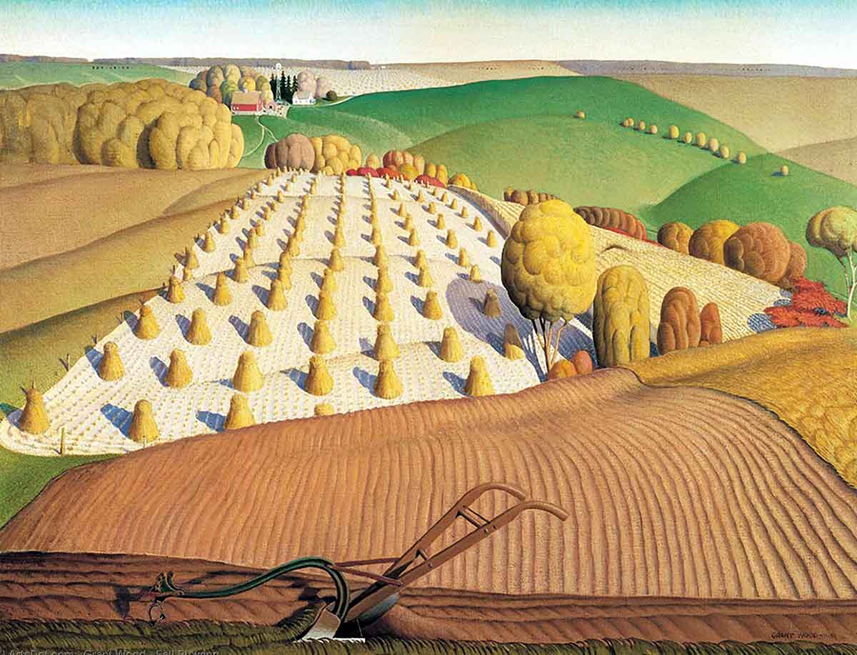 grant wood fall plowing painting