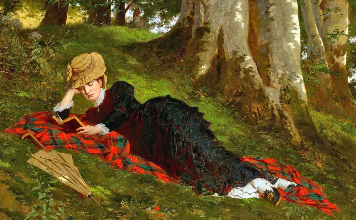 gyul benczu woman reading painting