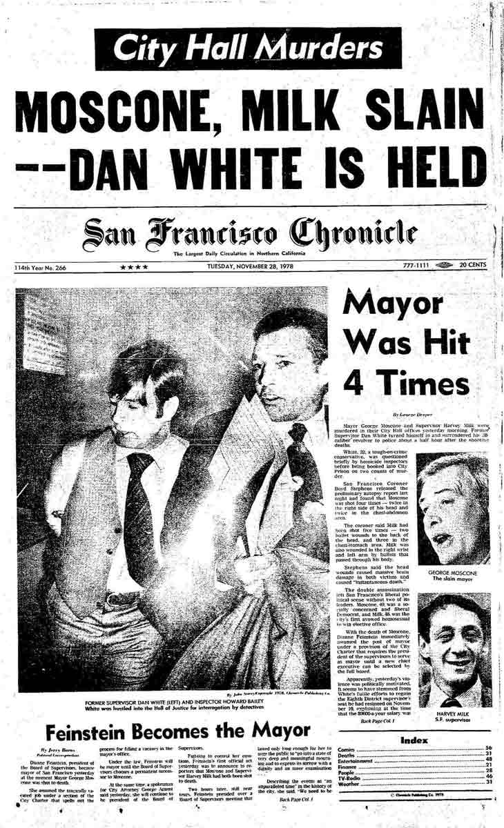 harvey milk assassination chronicle cover