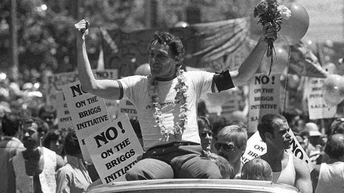 harvey milk leading march