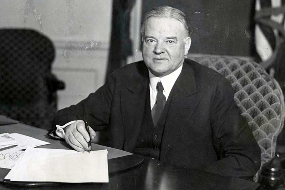 herbert hoover signs bill unemployment 1930