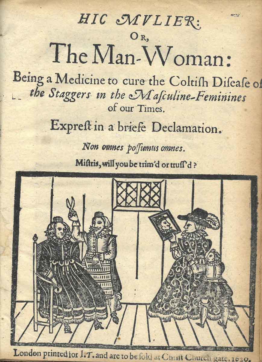 hic mulier or the man woman frontispiece