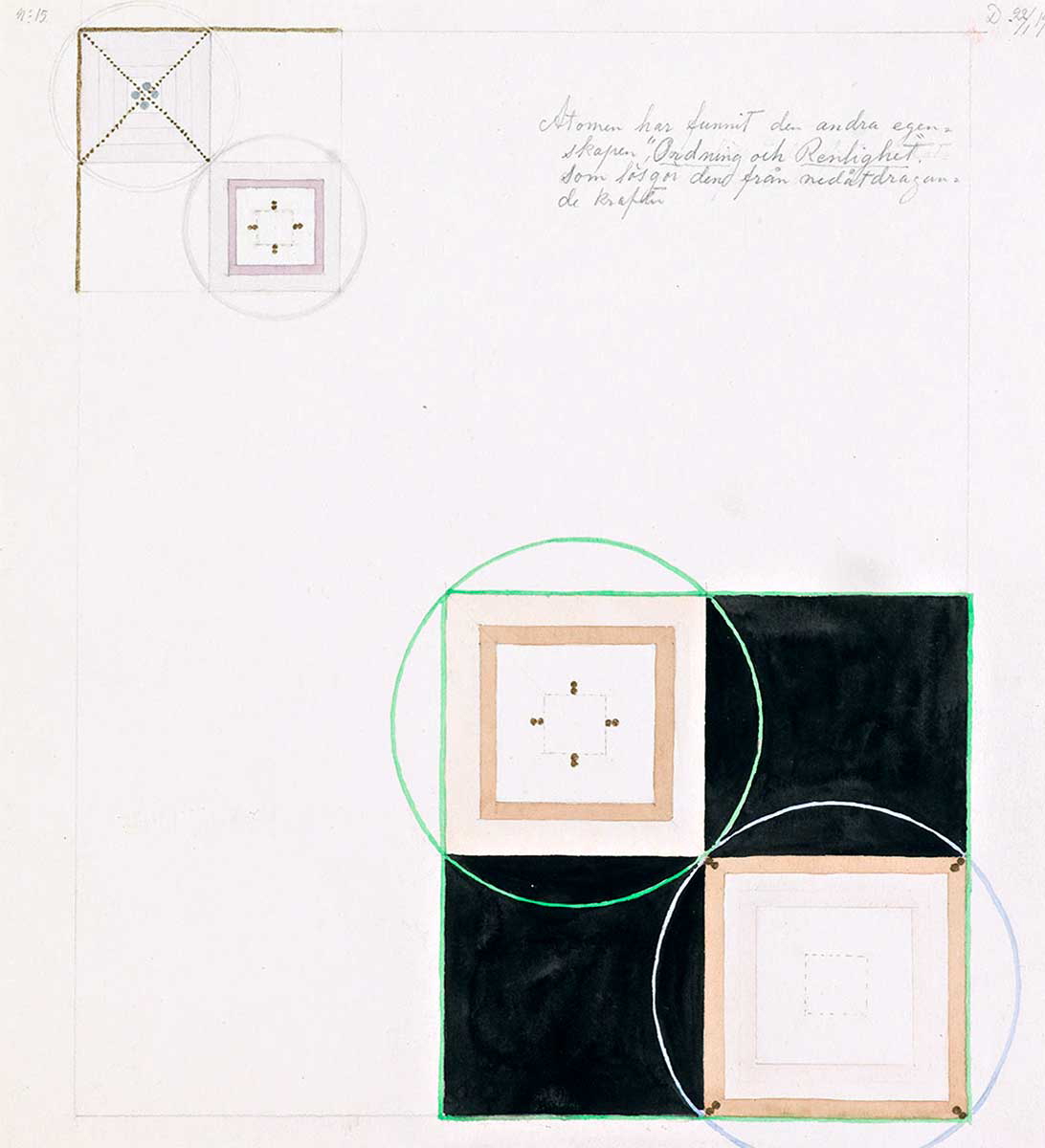 hilma af klint atom paintting