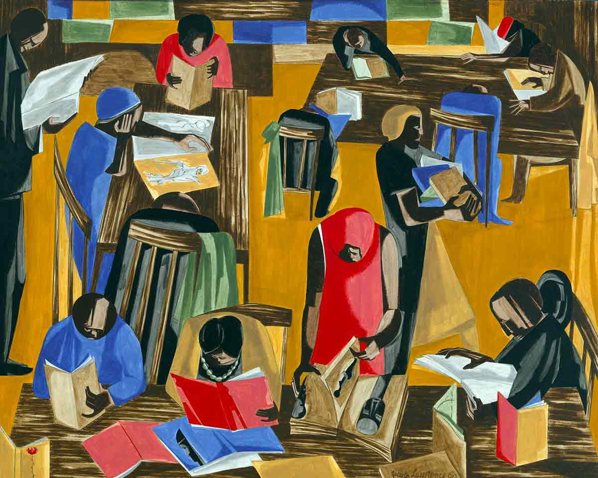 jacob lawrence library painting conv