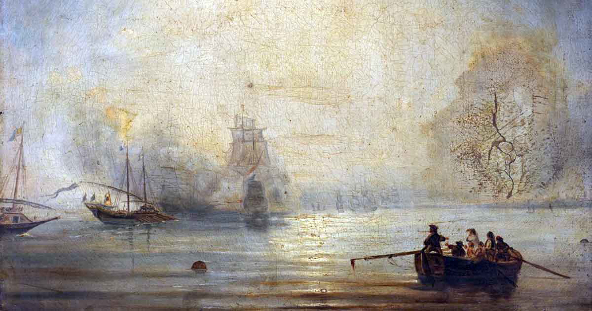 john wilson carmichael dutch ships engaged with barbary corsairs