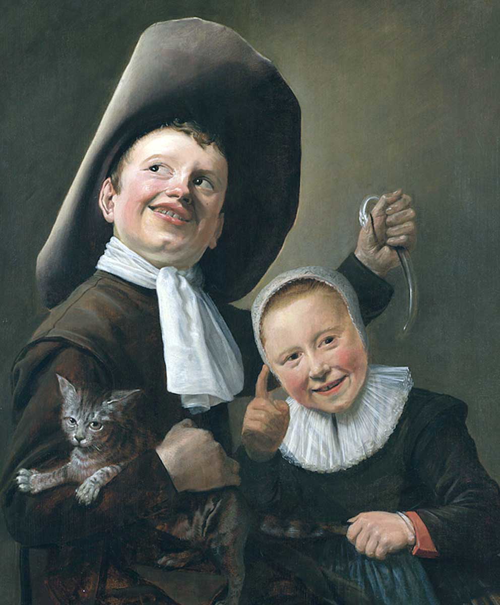 judith leyster boy and girl cat and eel painting