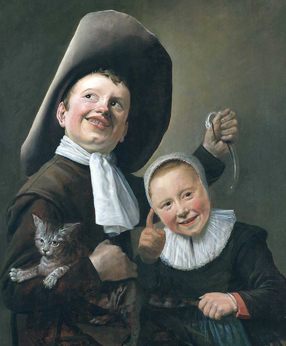 judith leyster boy and girl cat and eel painting