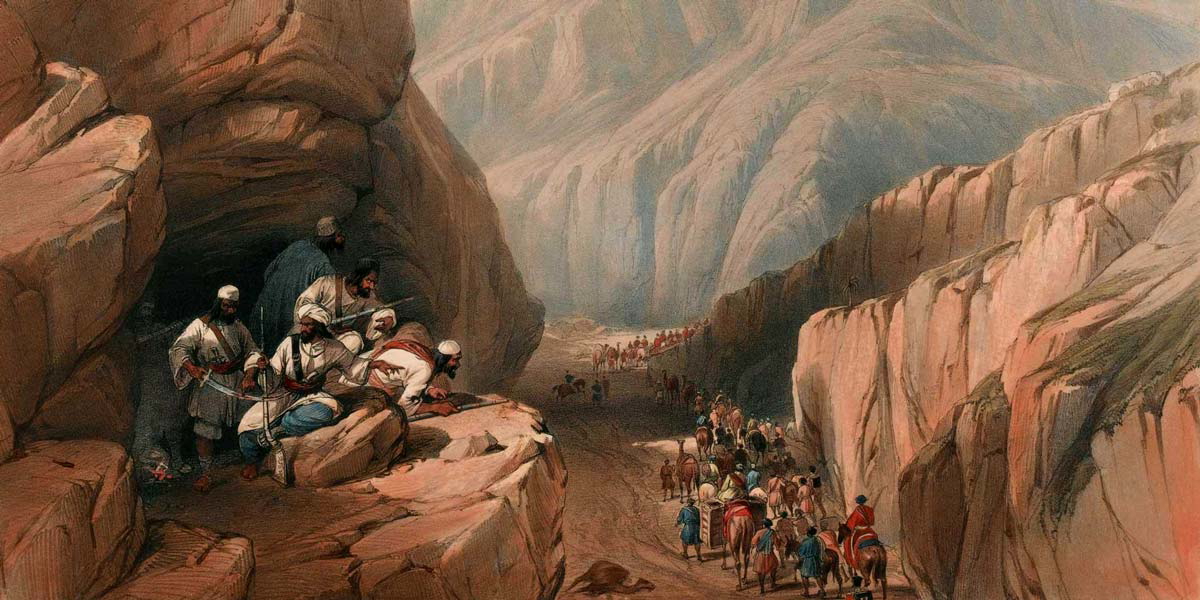 louis charles haghefirst afghan war painting
