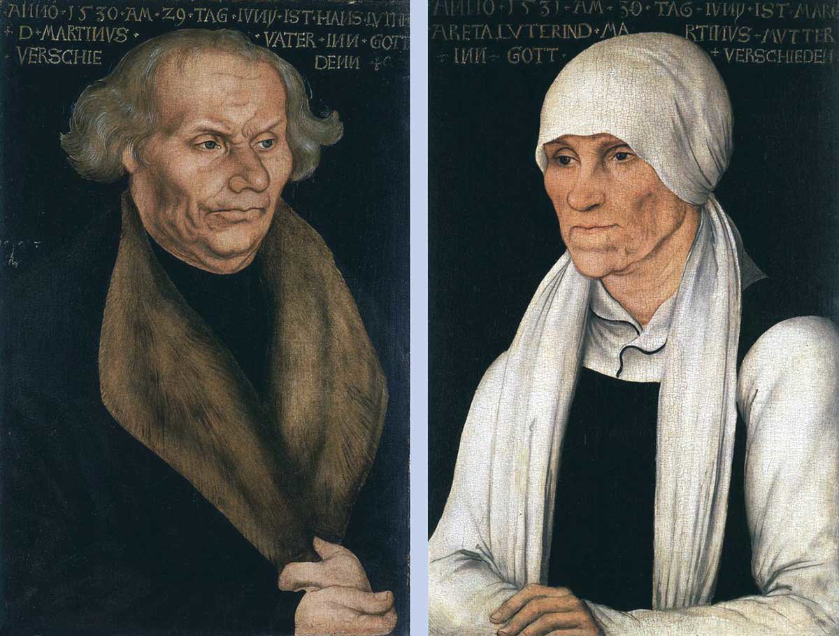 lucas cranach the elder portraits of hans luther and margarethe luther
