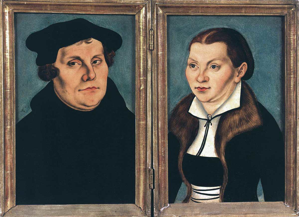 lucas cranach the elder portraits of martin luther and katharina von bora