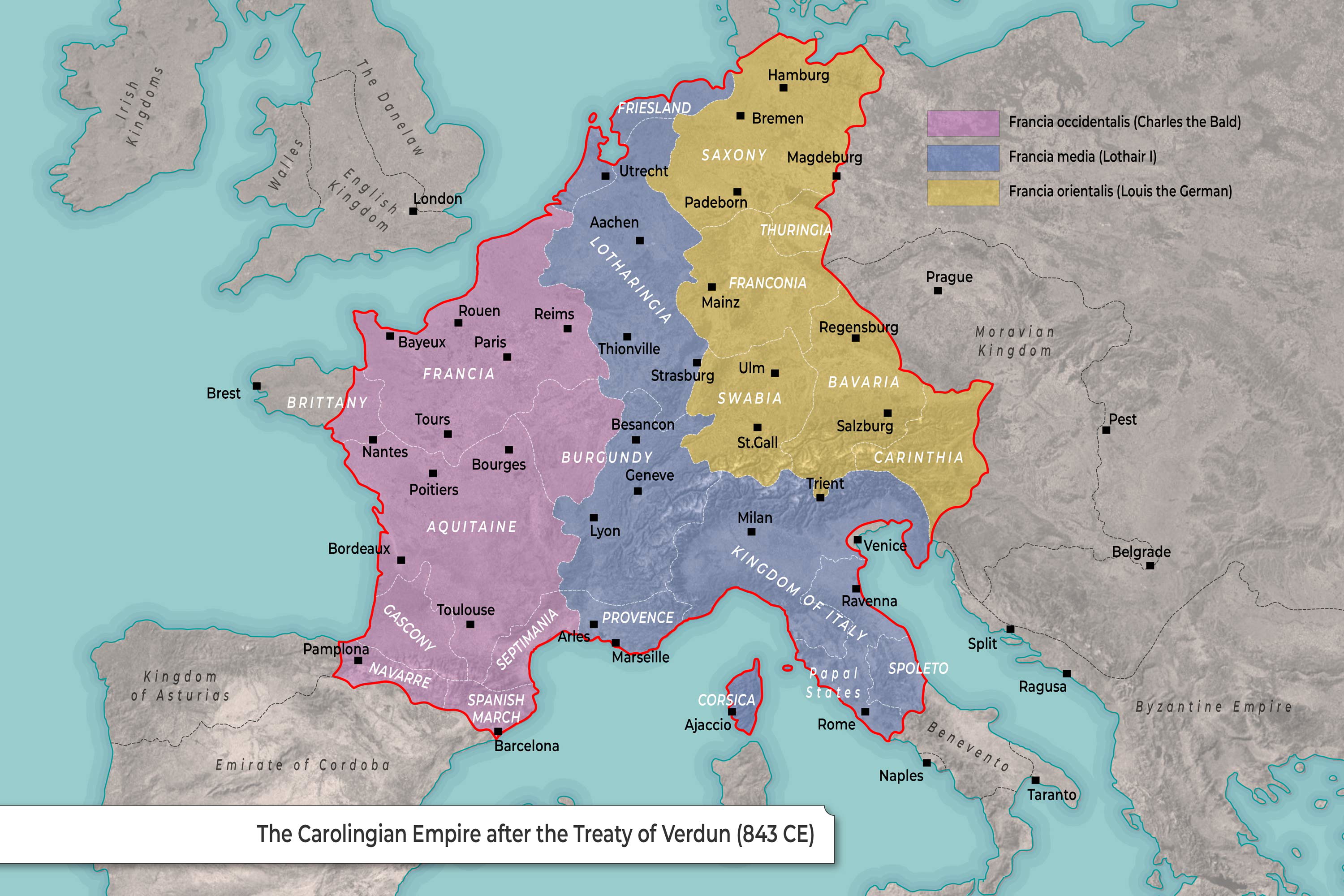map-carolingian-empire-treaty-verdun-843