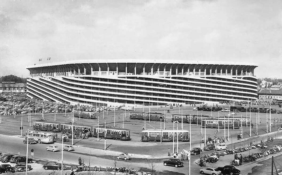 milan san siro postcard