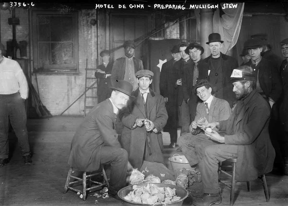 mulligan stew men preparing 1910s