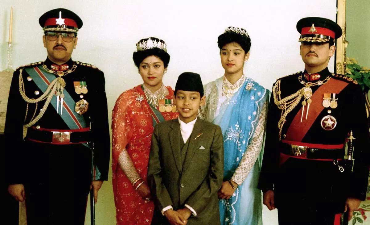 nepalese royal family king queen children