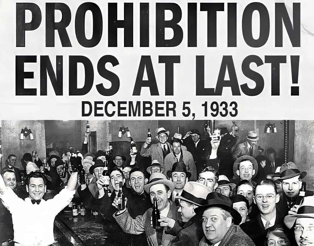Prohibition ending headline. Source: Monsters and Critics