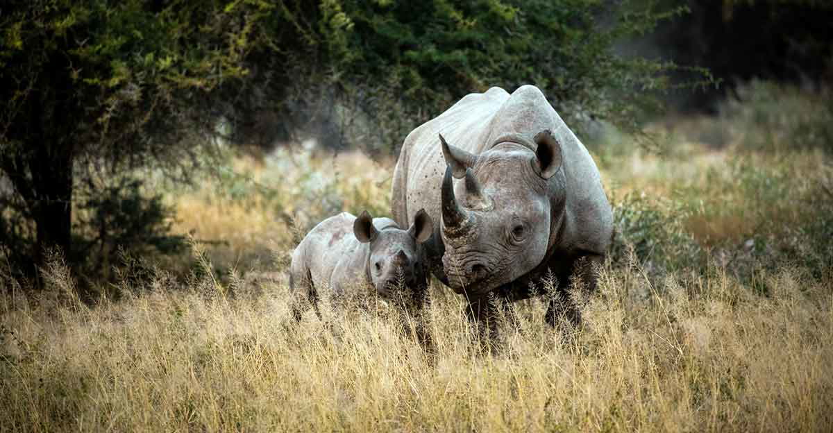 rhino and baby photo