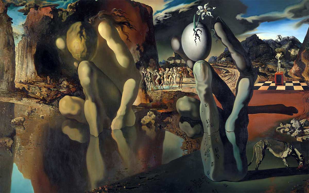 salvador dali metamorphosis of narcissus painting