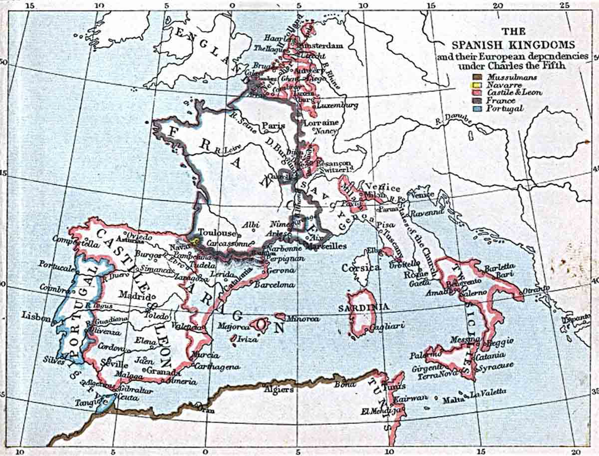 spanish map 16th century