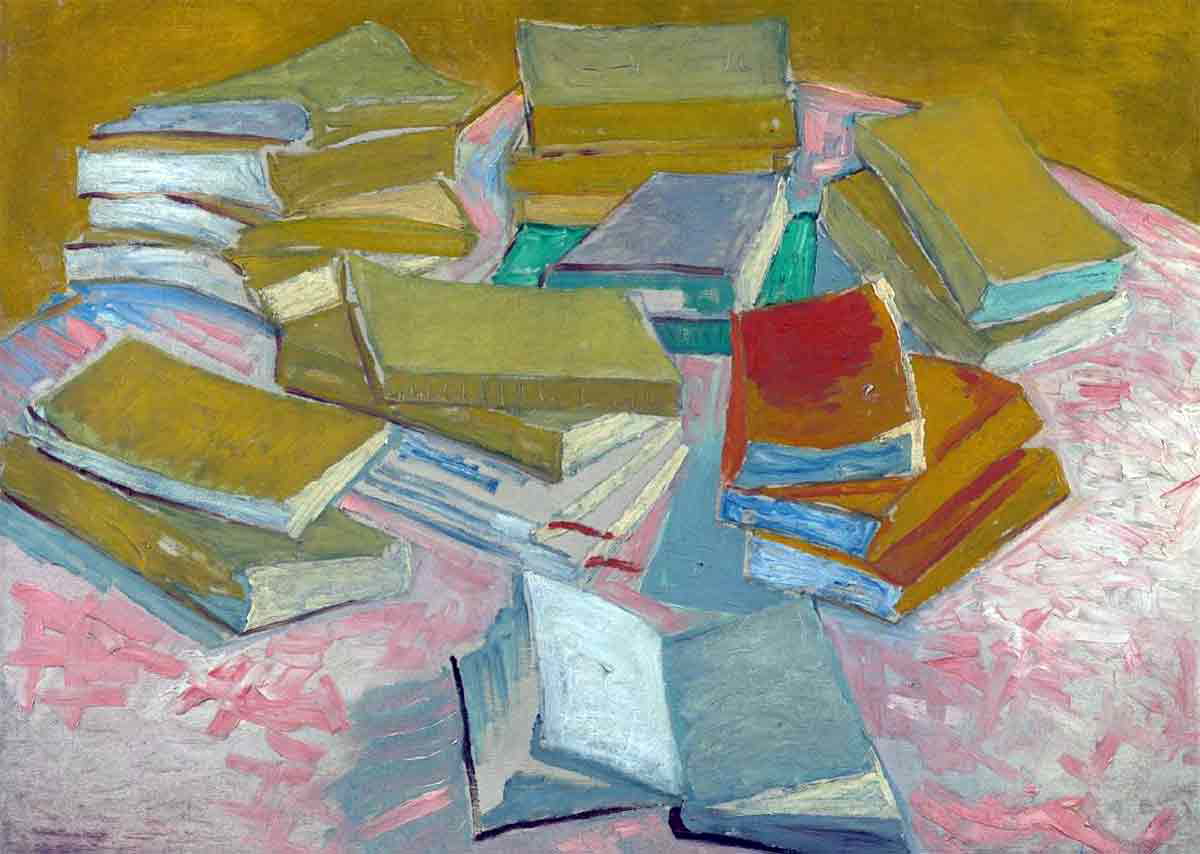 vincent van gogh piles of novels painting