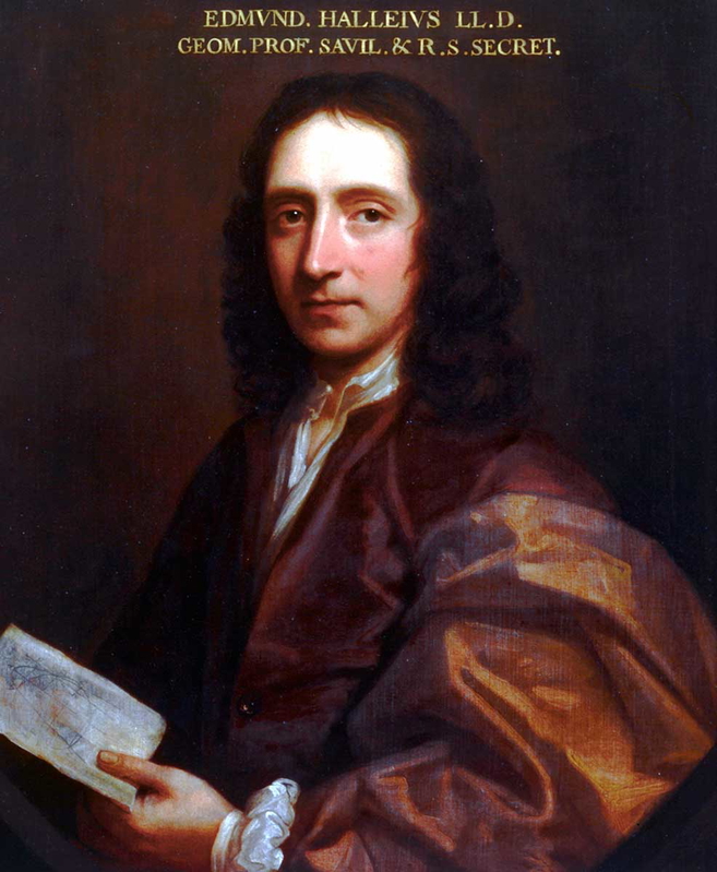 Portrait of Edmond Halley (1656–1742) 1690. Source: Wikipedia
