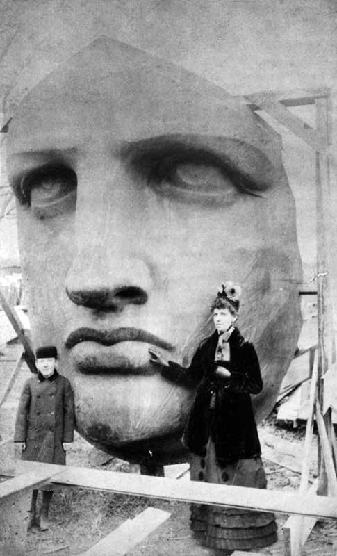 Pre-construction head of the Statue of Liberty, 1885