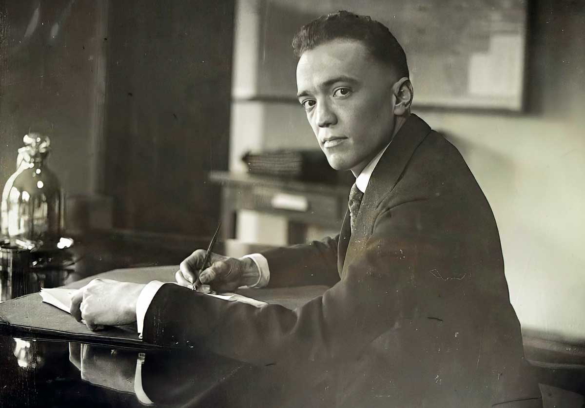 John Edgar Hoover as Director of the Bureau of Investigation (BI), 1924, Source Wikimedia Commons