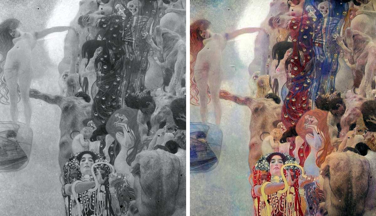 ai recover gustav klimt lost paintings