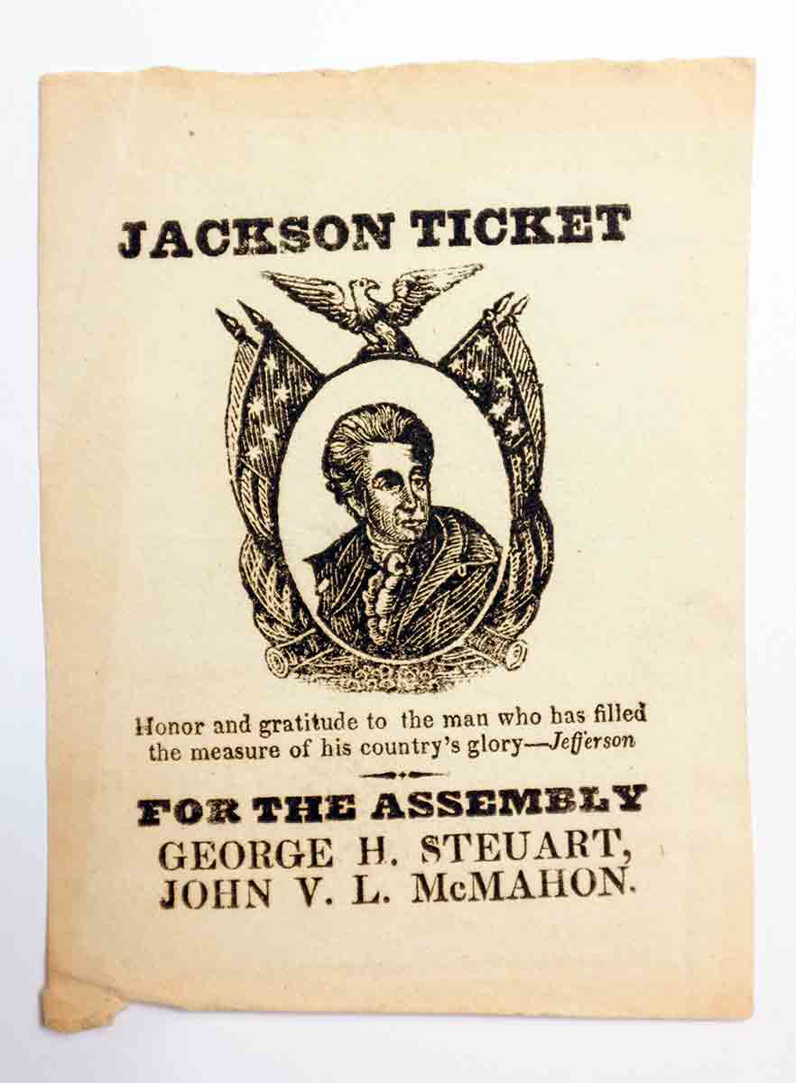 andrew jackson voting ticket