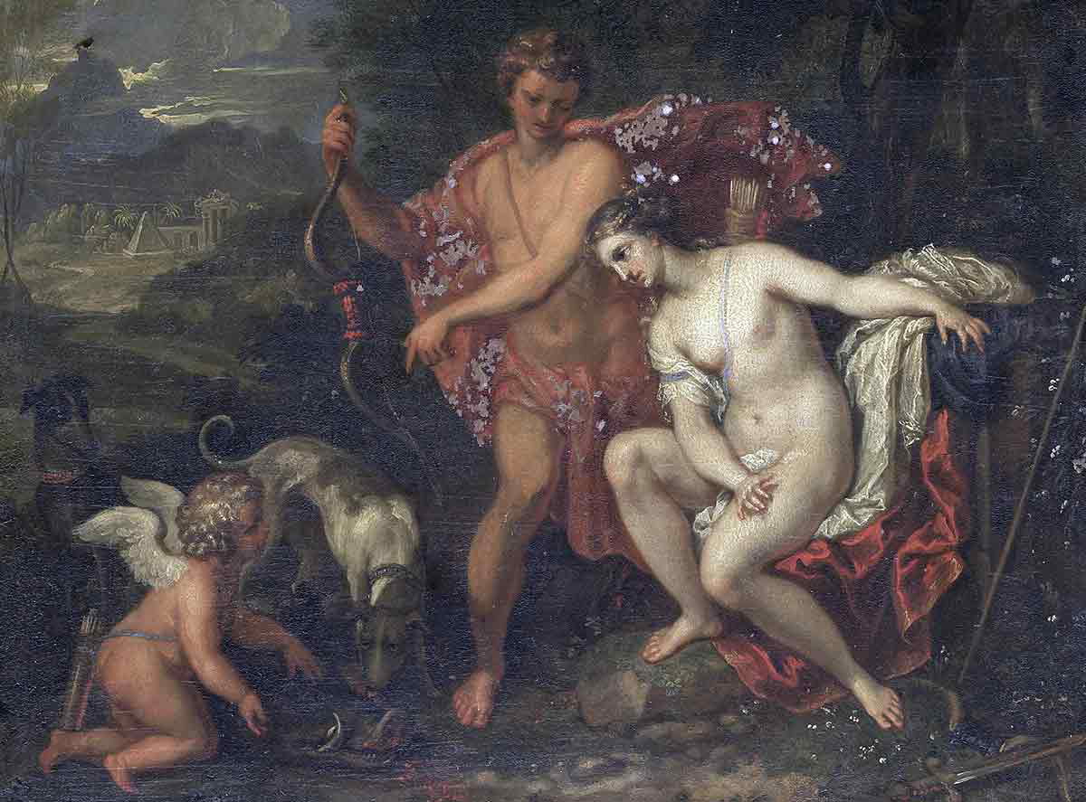 anonymous meleager atalanta painting calydonian boar