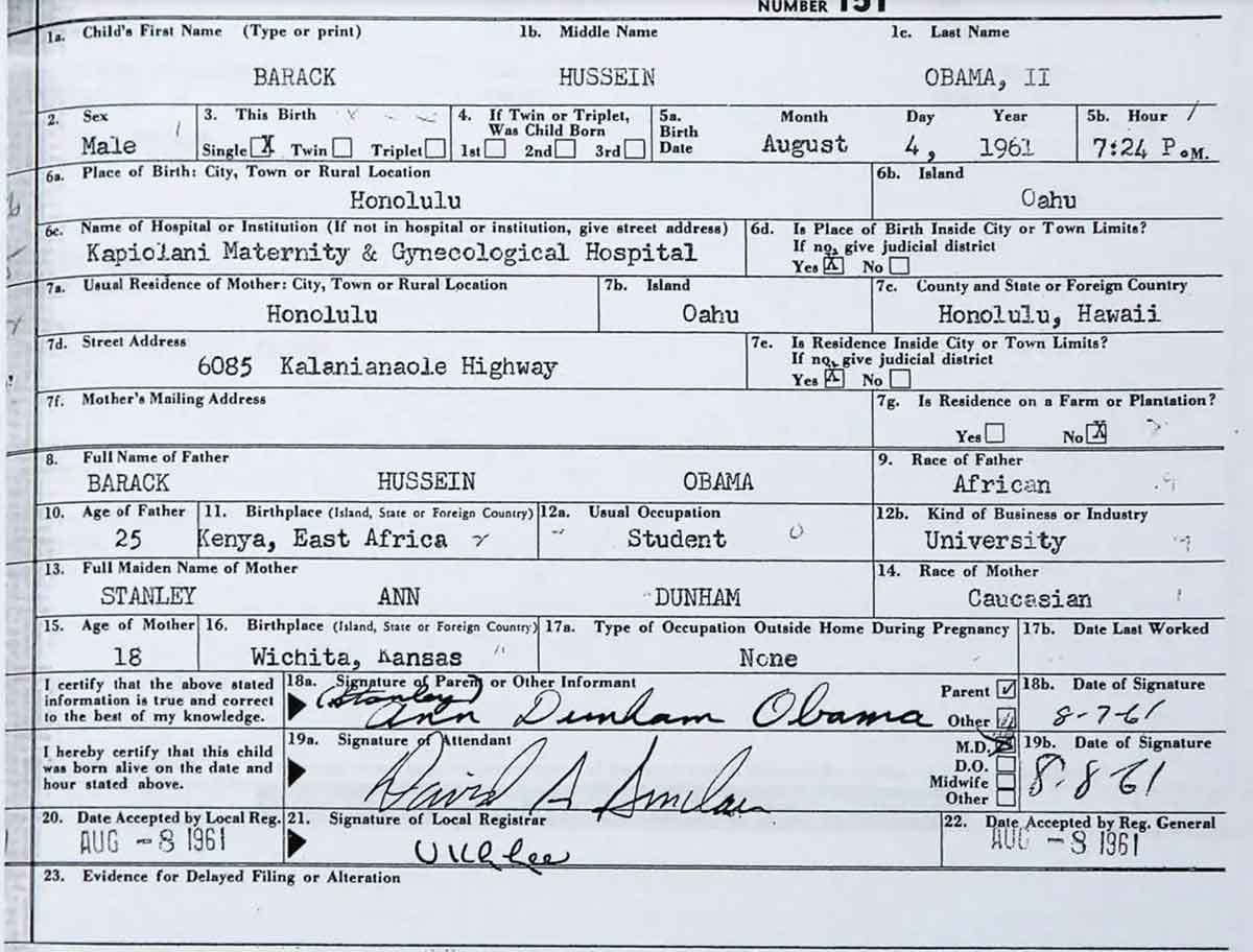 barack obama birth certificate