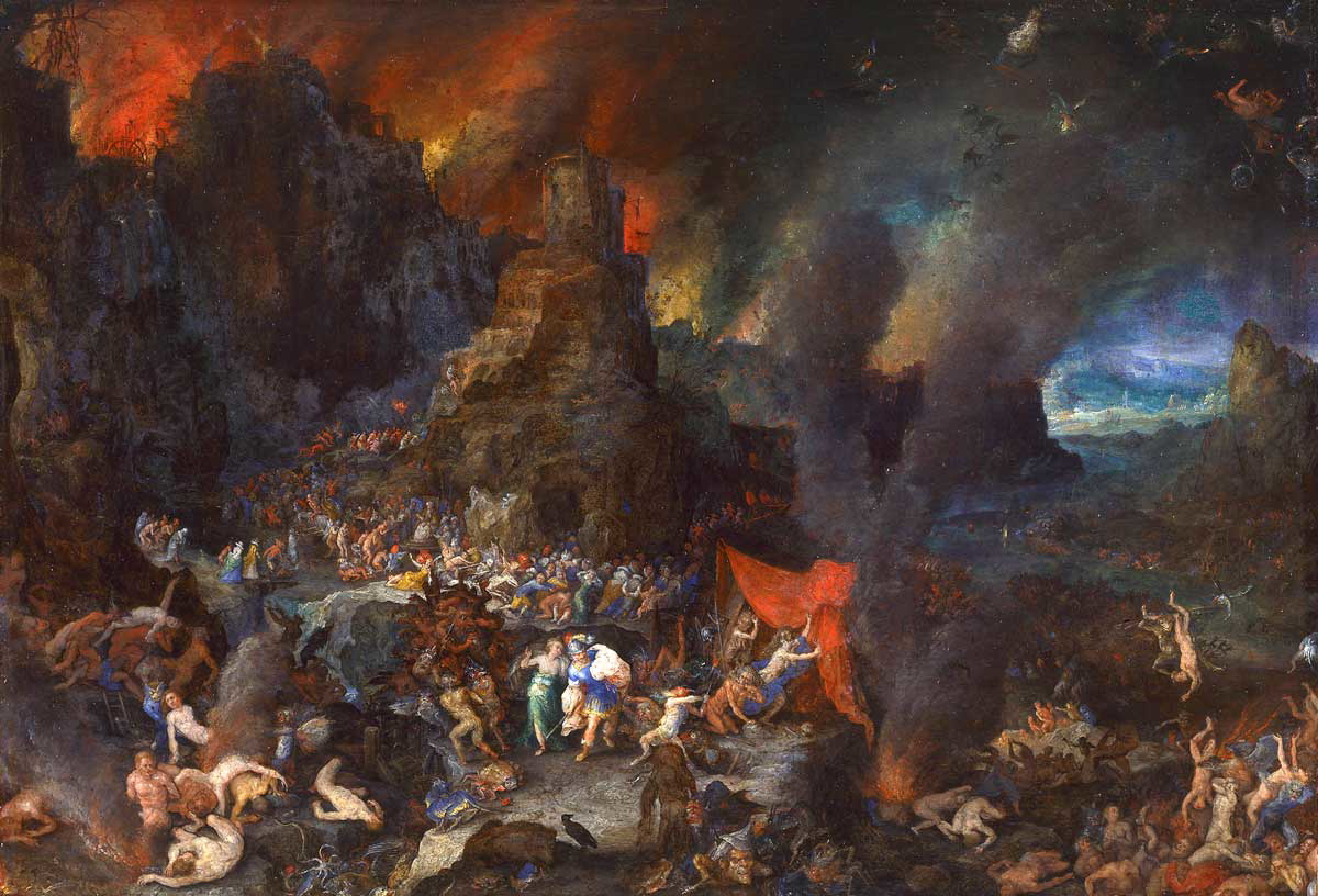 bruegh elder aeneas sibyl underworld painting
