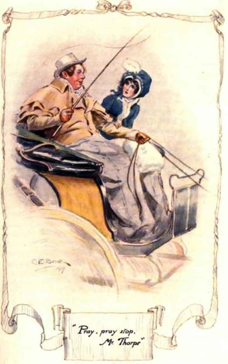 ce brock northanger abbey watercolor illustration
