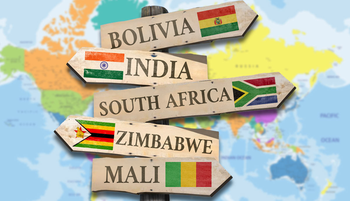 countries with the most official languages