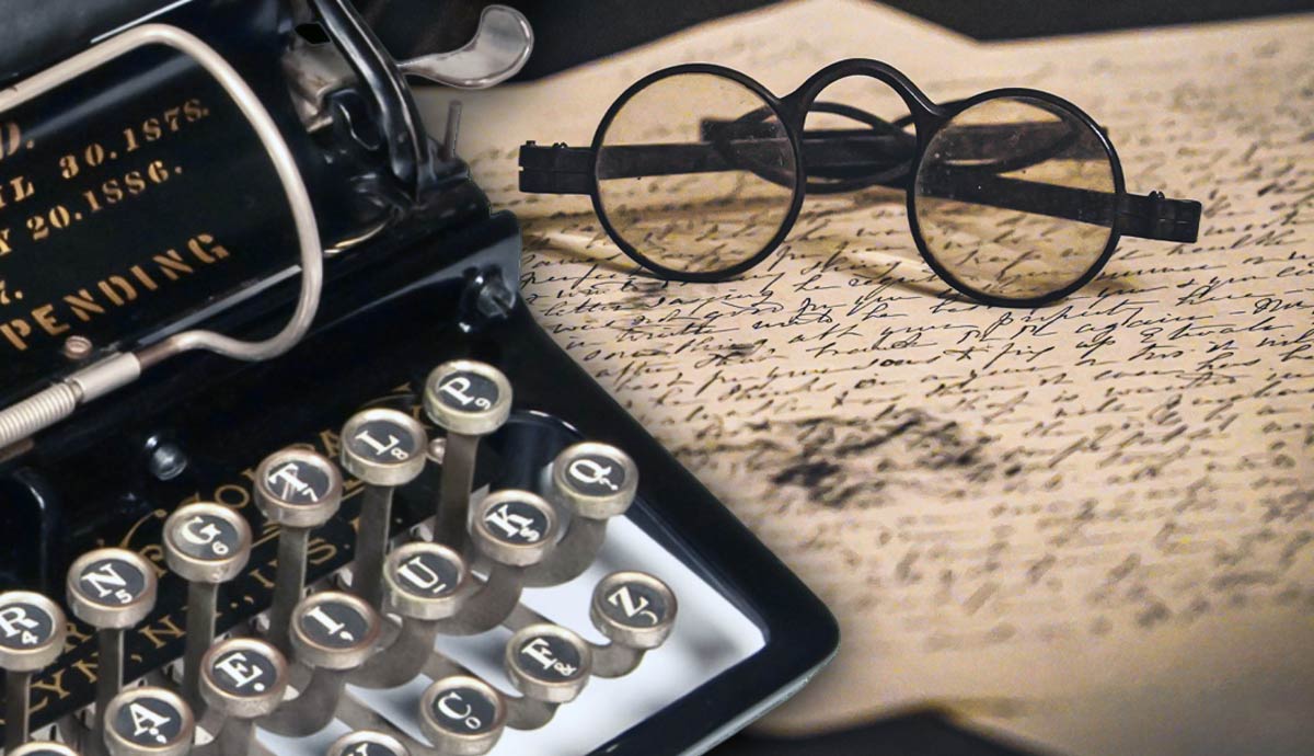 creating true crime stories old typewriter