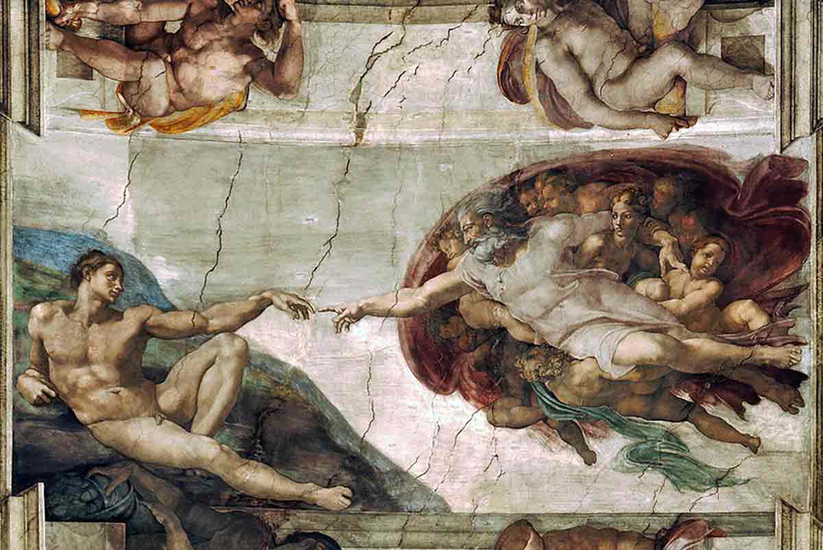 creation of adam michelangelo religious art
