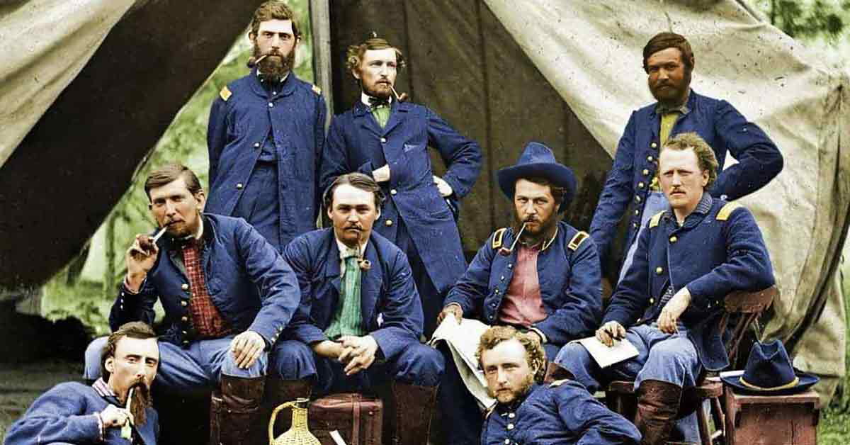 Soldiers during Custer’s last stand. Source: History Collection