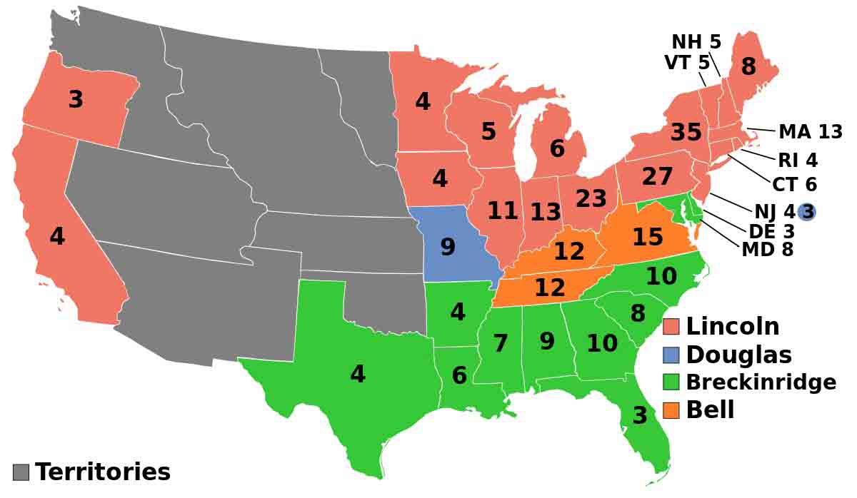 ec votes 1860