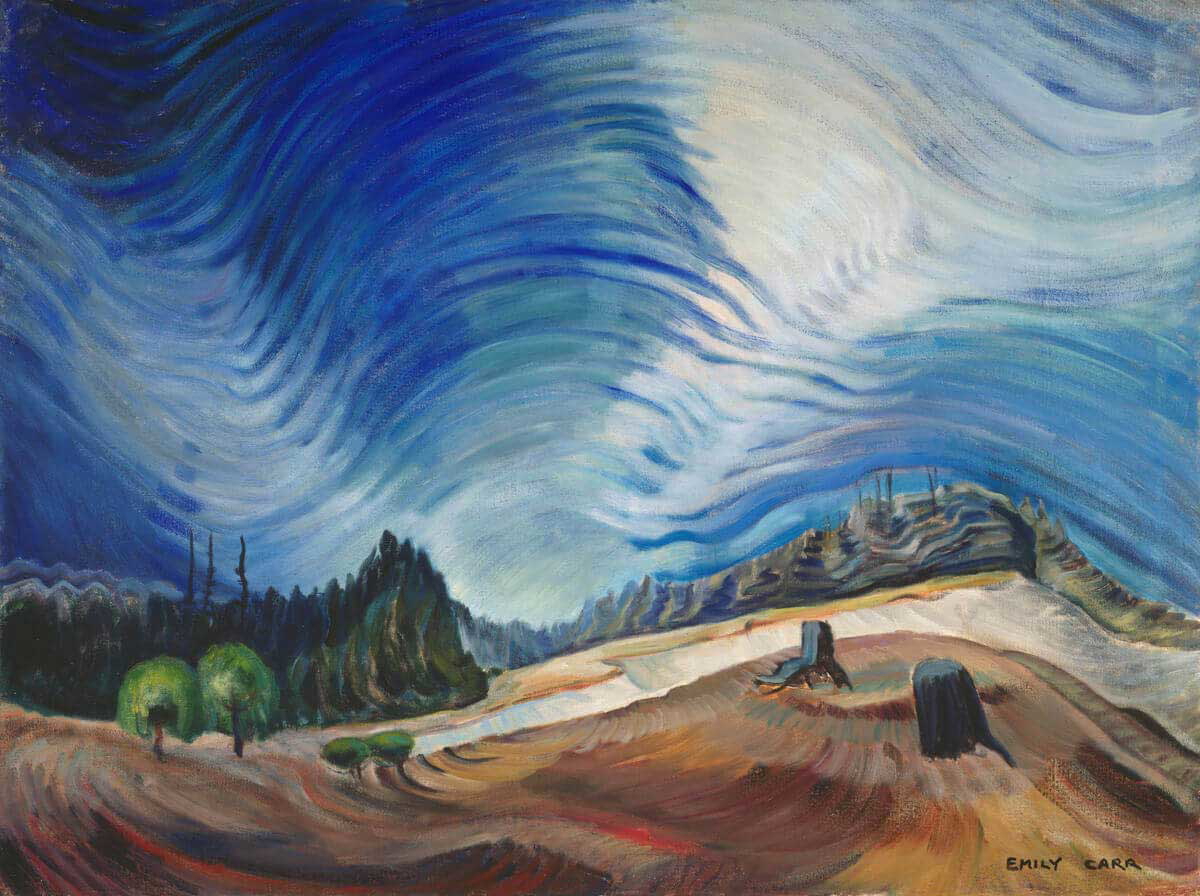 emily carr above the gravel pit 1937