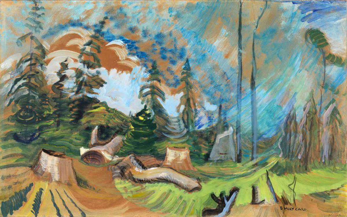 emily carr stumps and sky