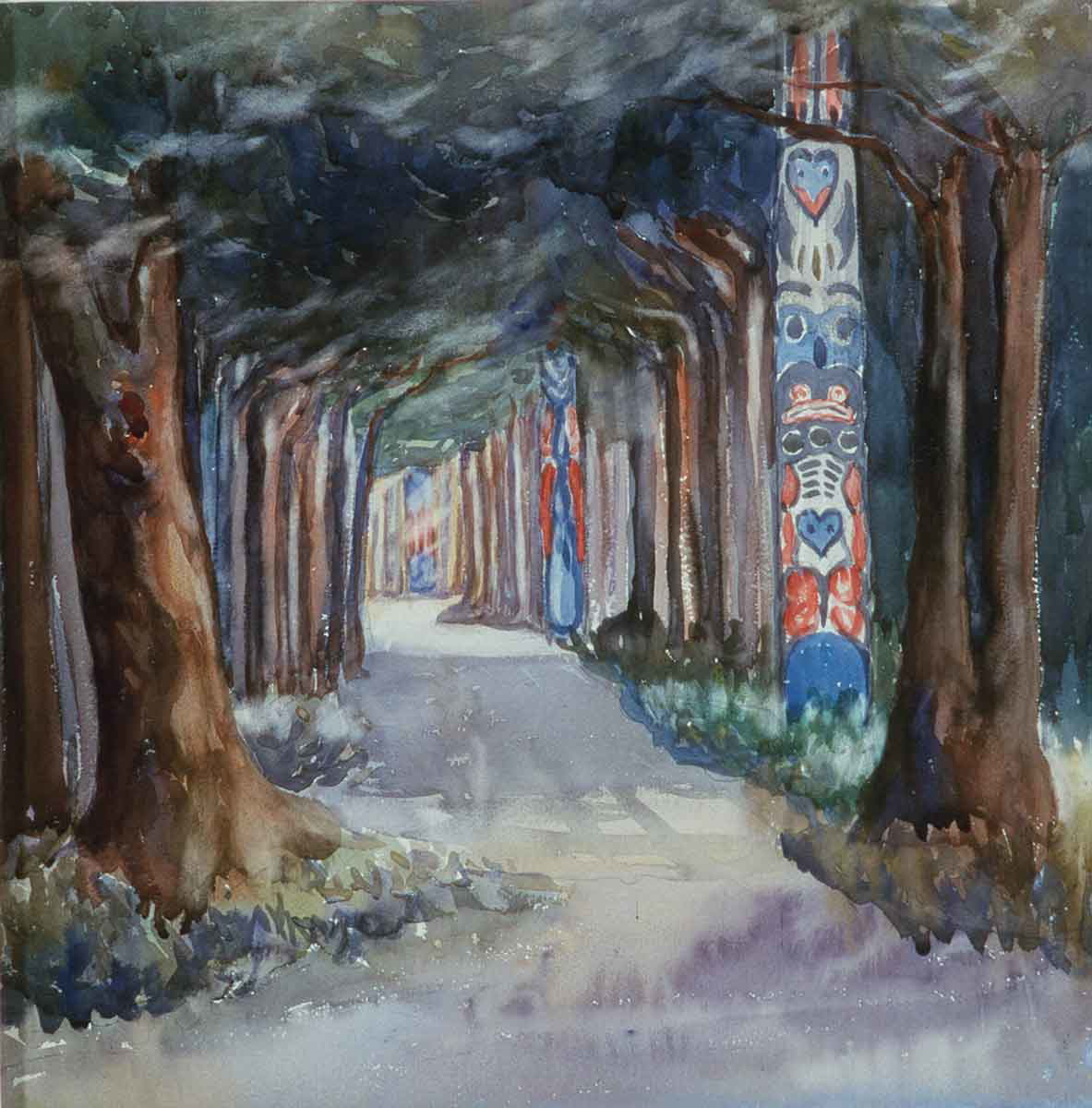 emily carr totem walk at sitka 1907