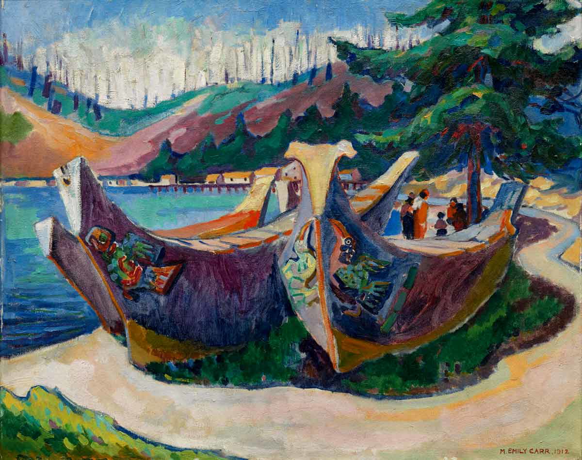 emily carr war canoes alert bay 1912