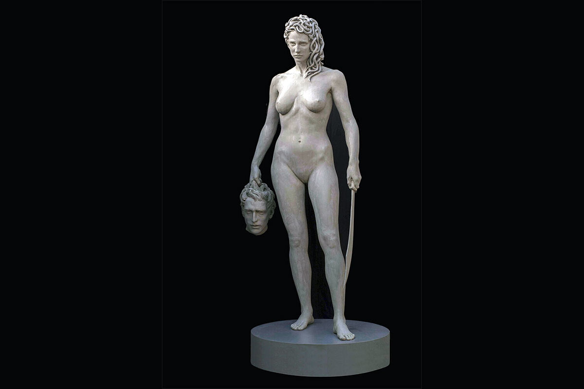 garbati medusa with head of perseus sculpture